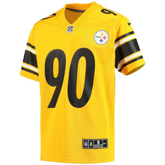 T.J. Watt Pittsburgh Steelers Youth Inverted Team Game Jersey - Gold - Nike