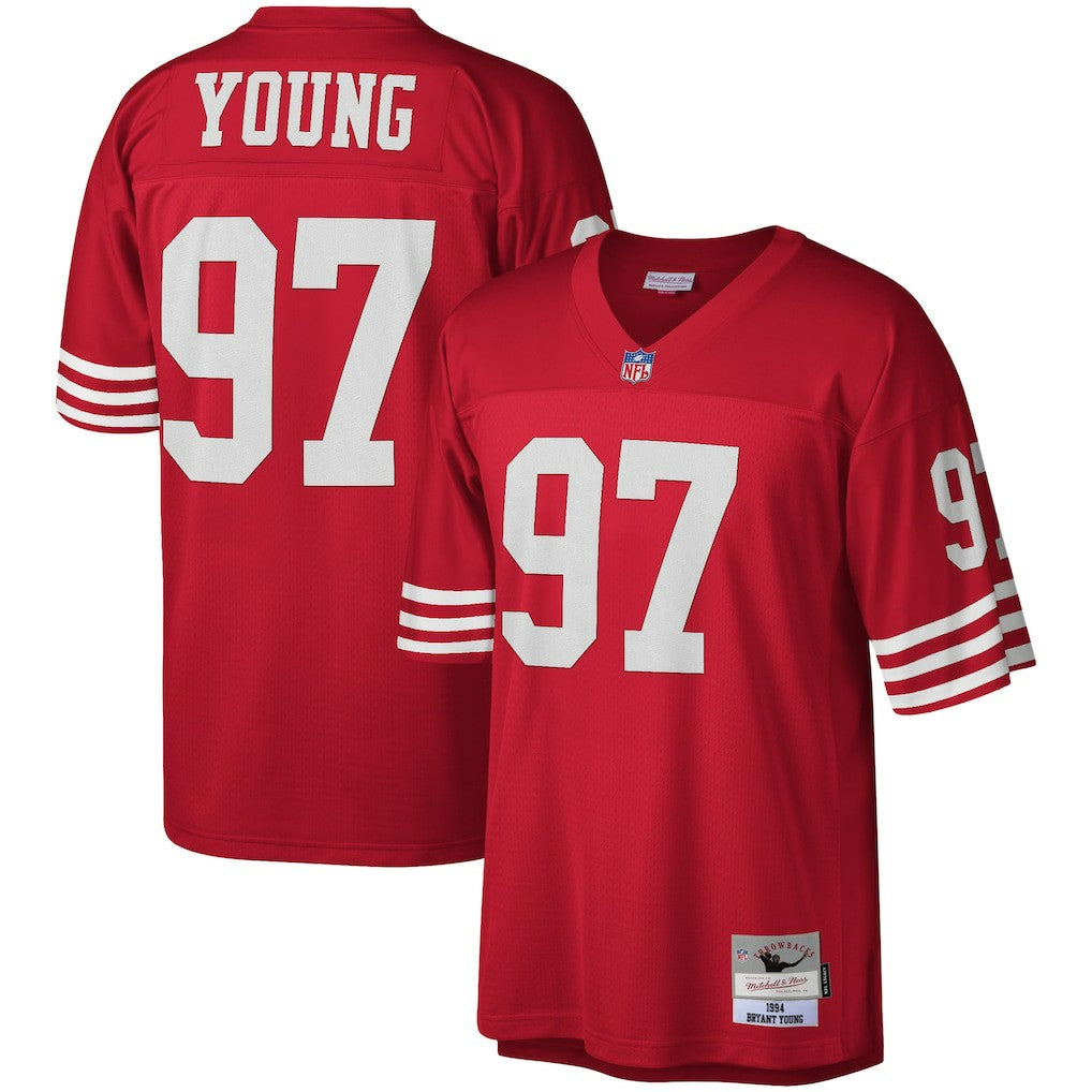 Bryant Young San Francisco 49ers Legacy Replica Jersey - Scarlet - Mitchell & Ness