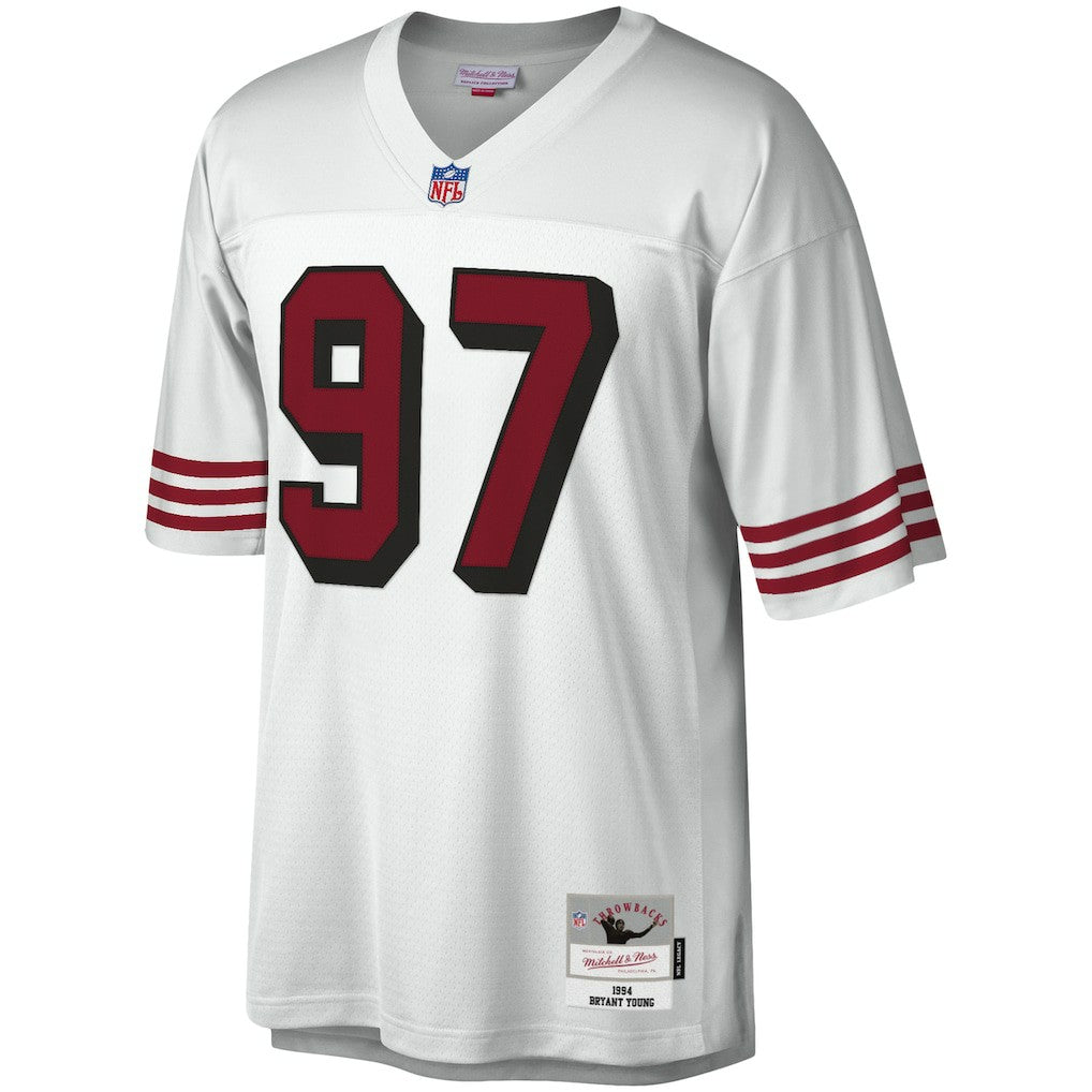 Bryant Young San Francisco 49ers Legacy Replica Jersey - White - Mitchell & Ness