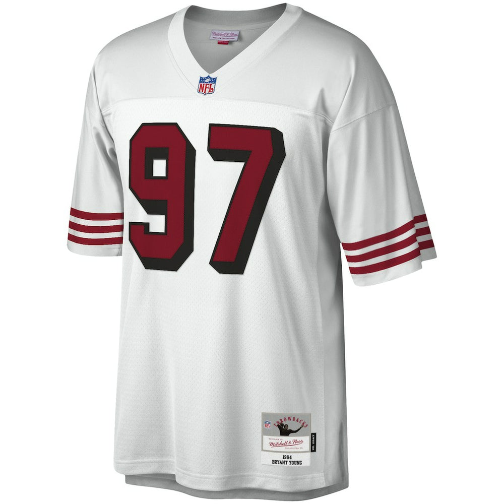 Bryant Young San Francisco 49ers Legacy Replica Jersey - White - Mitchell & Ness