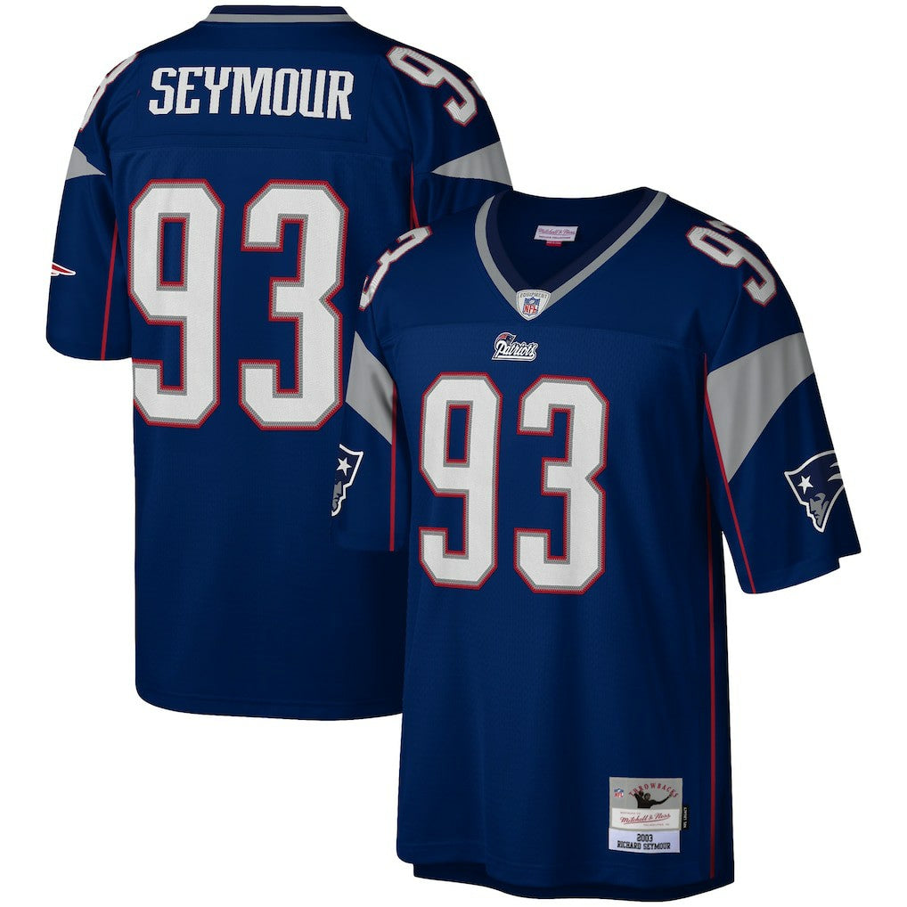 Richard Seymour New England Patriots Legacy Replica Jersey - Navy - Mitchell & Ness