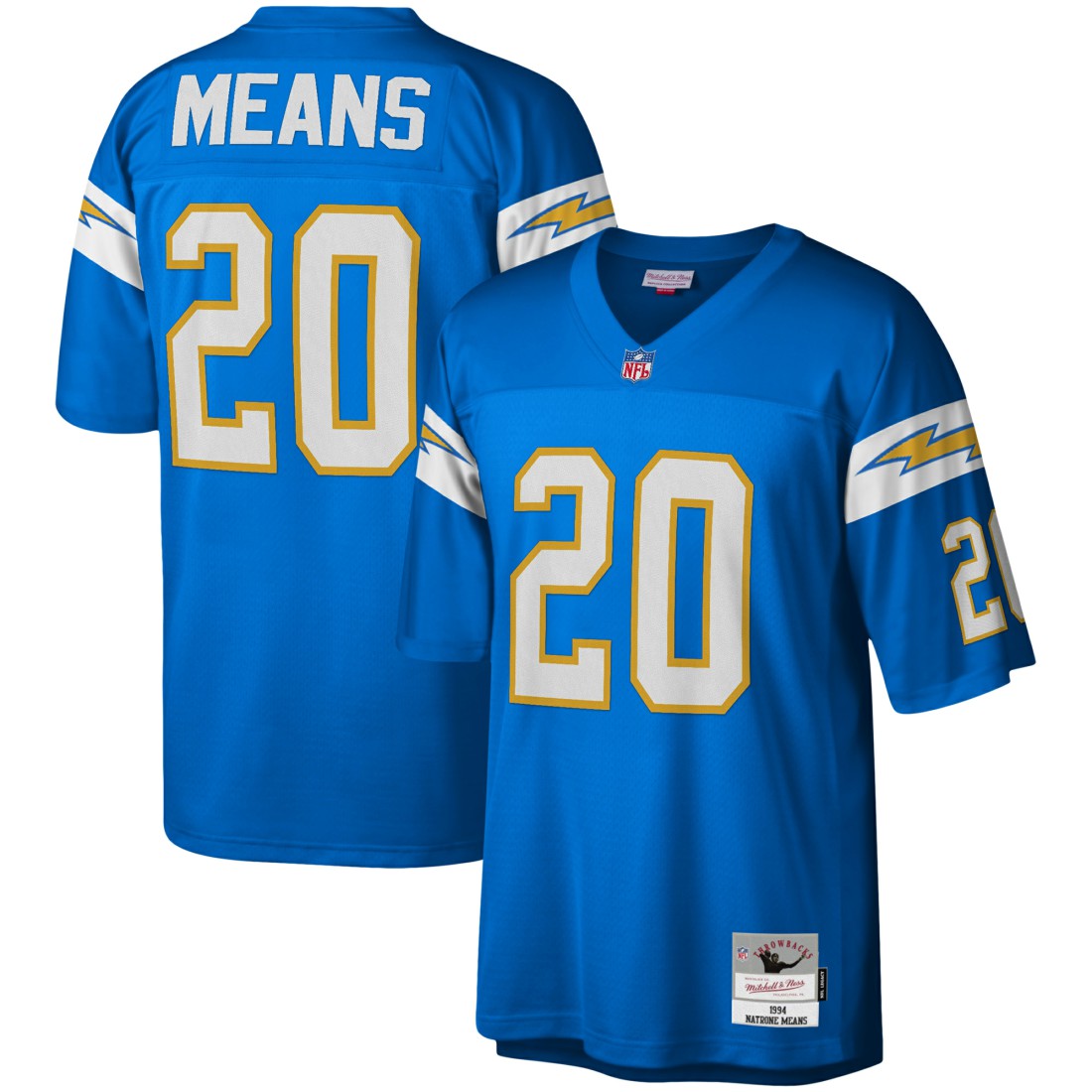 Natrone Means Los Angeles Chargers Legacy Replica Jersey - Powder Blue - Mitchell & Ness