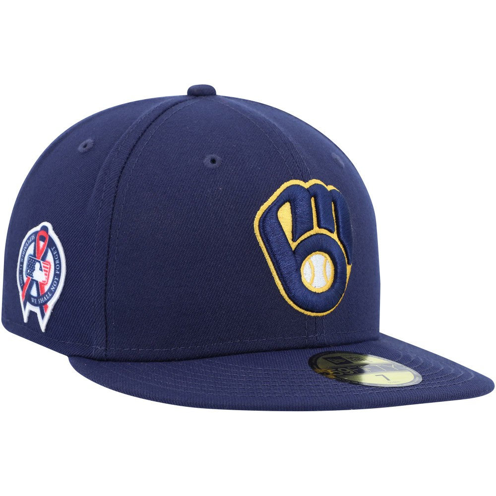 Milwaukee Brewers New Era 9/11 Memorial Side Patch 59FIFTY Fitted Hat for sale