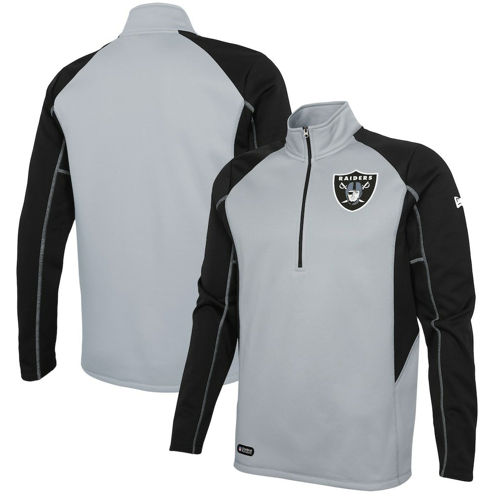 Las Vegas Raiders Combine Authentic Two-a-Days Half-Zip Jacket - Silver - NFL