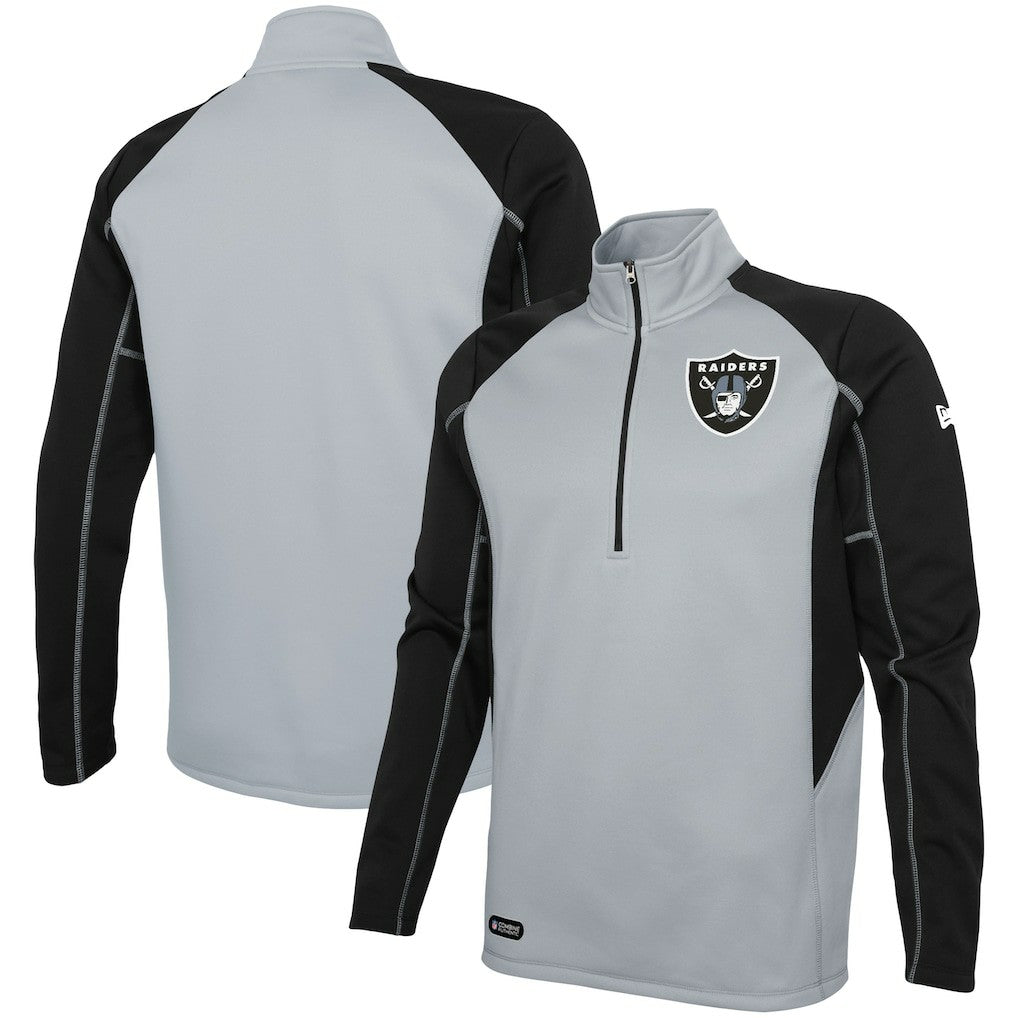 Las Vegas Raiders Combine Authentic Two-a-Days Half-Zip Jacket - Silver - NFL