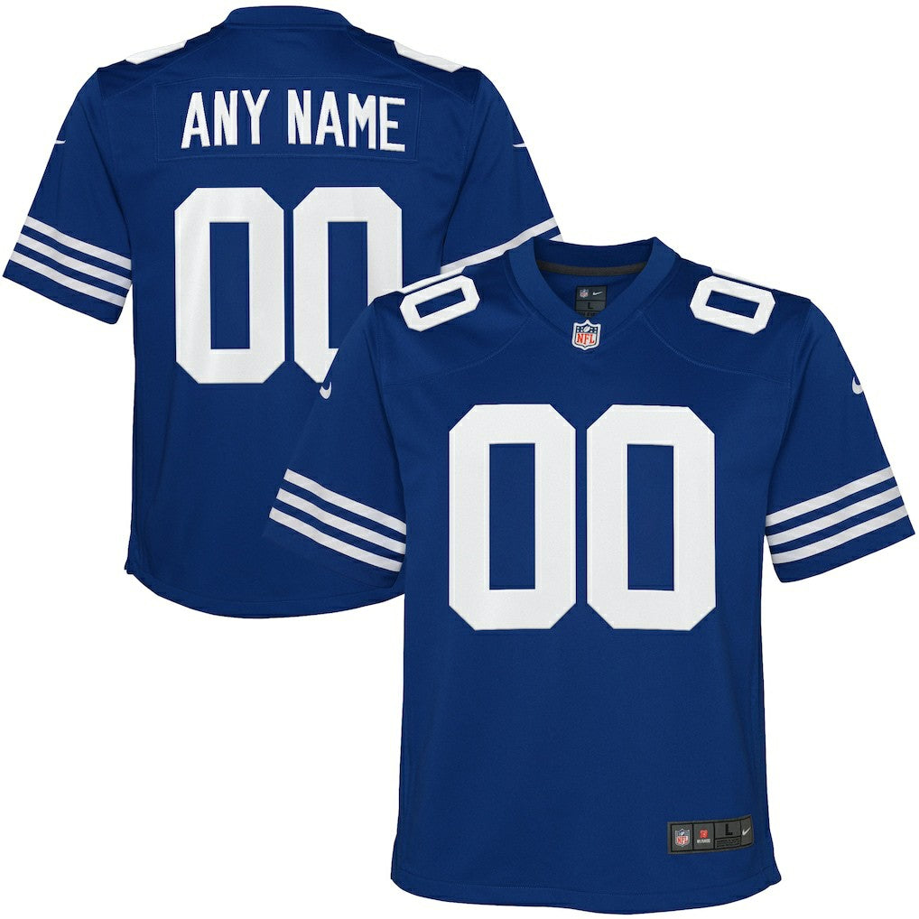 Indianapolis Colts Youth Alternate Custom Game Jersey - Royal - Nike