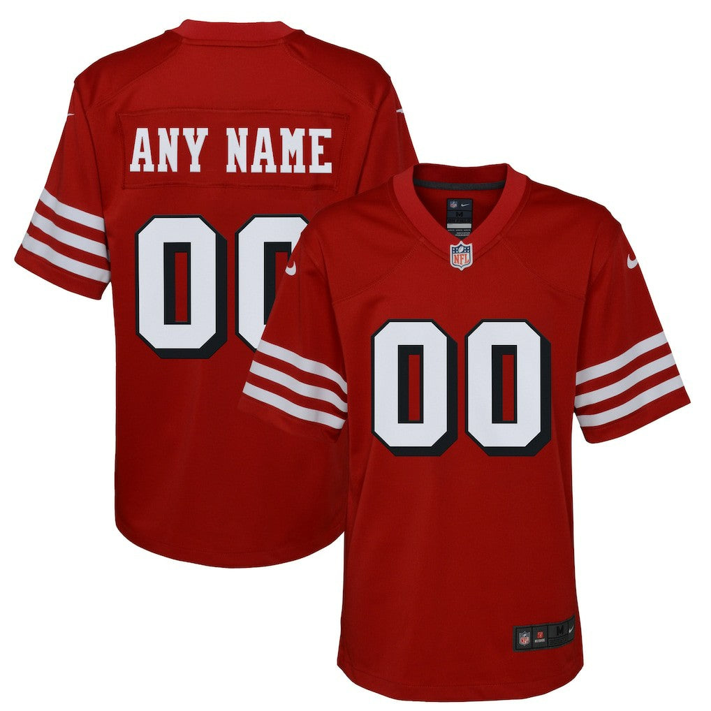 San Francisco 49ers Youth Alternate Custom Game Jersey - Scarlet - Nike