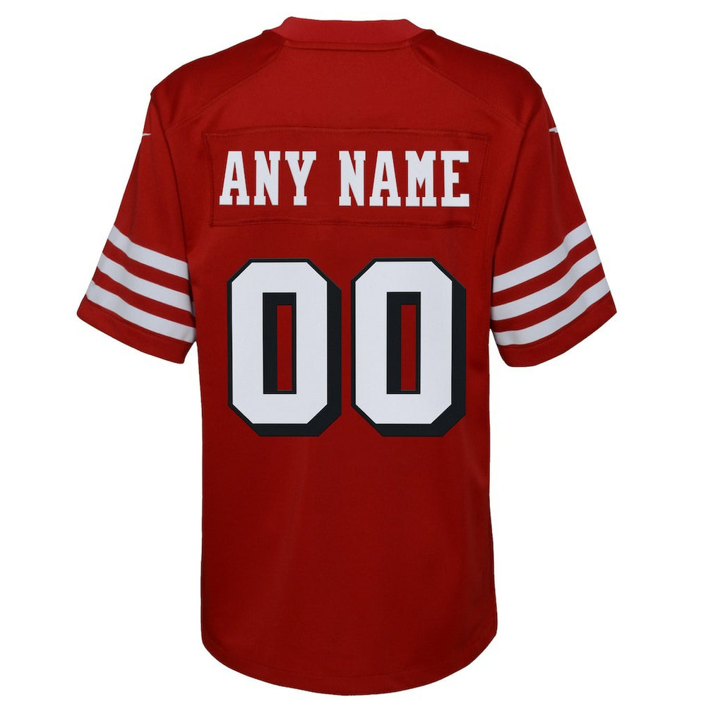 San Francisco 49ers Youth Alternate Custom Game Jersey - Scarlet - Nike