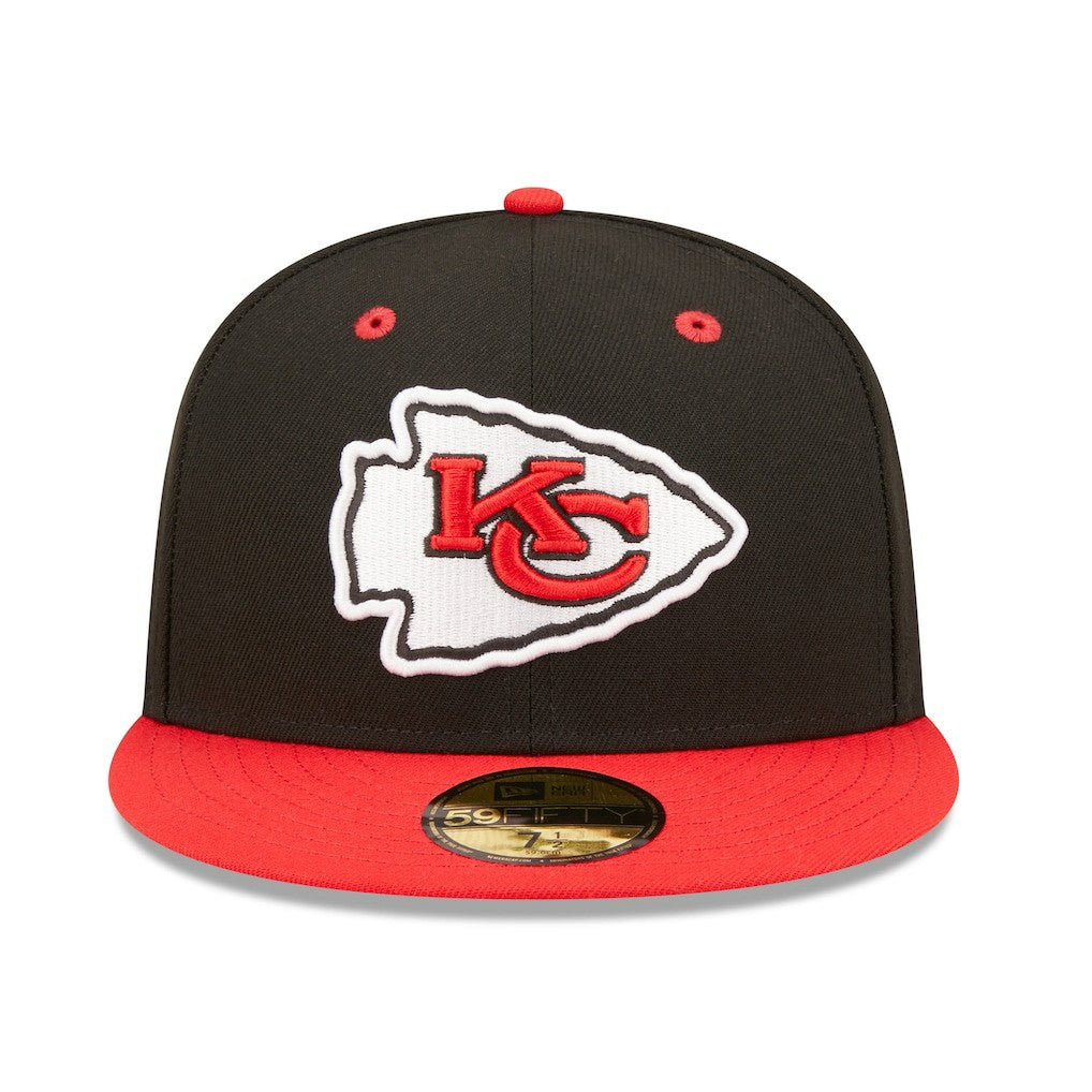 Kansas City Chiefs New Era Flipside 2Tone 59FIFTY Fitted Hat - Black/Red - NFL