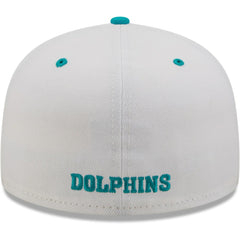 Miami Dolphins New Era Flipside 2Tone 59FIFTY Fitted Hat - White/Aqua - NFL
