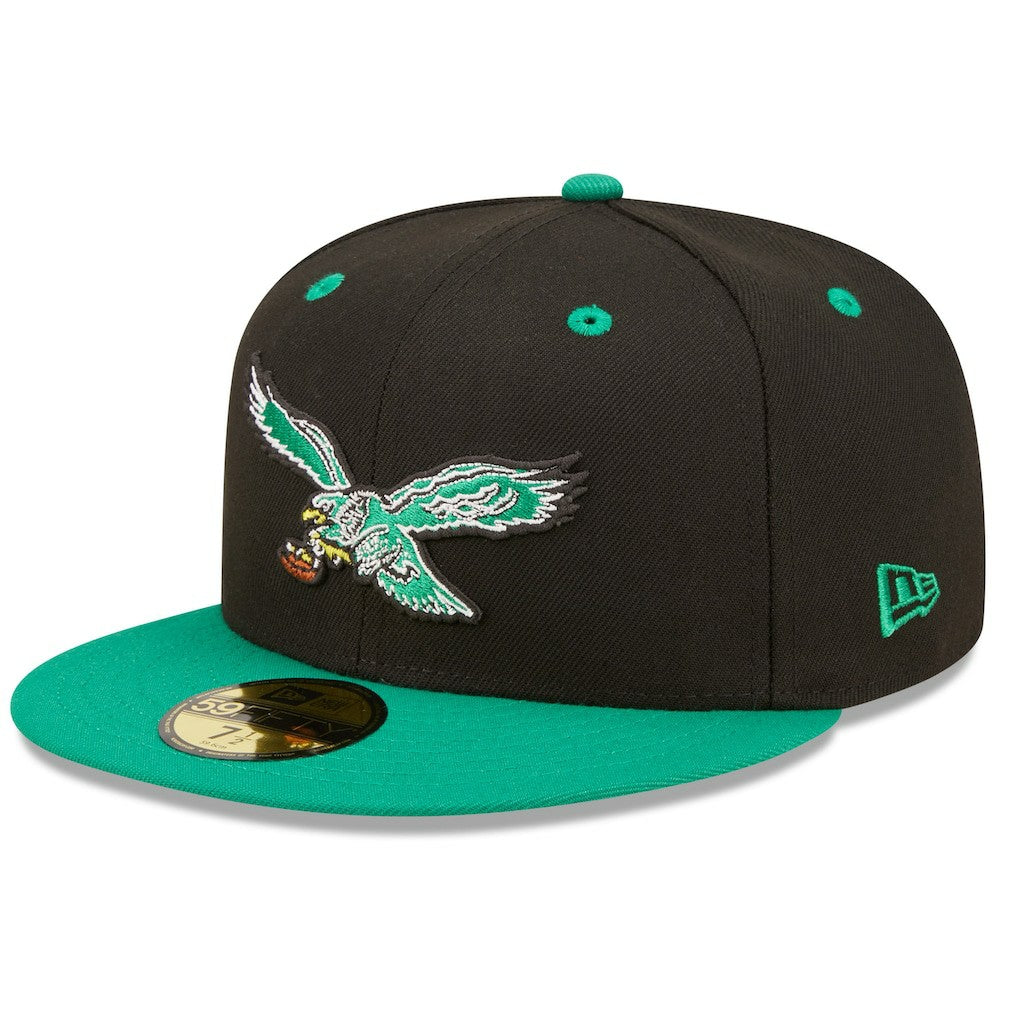 Philadelphia Eagles New Era Flipside 2Tone 59FIFTY Fitted Hat - Black/ - NFL