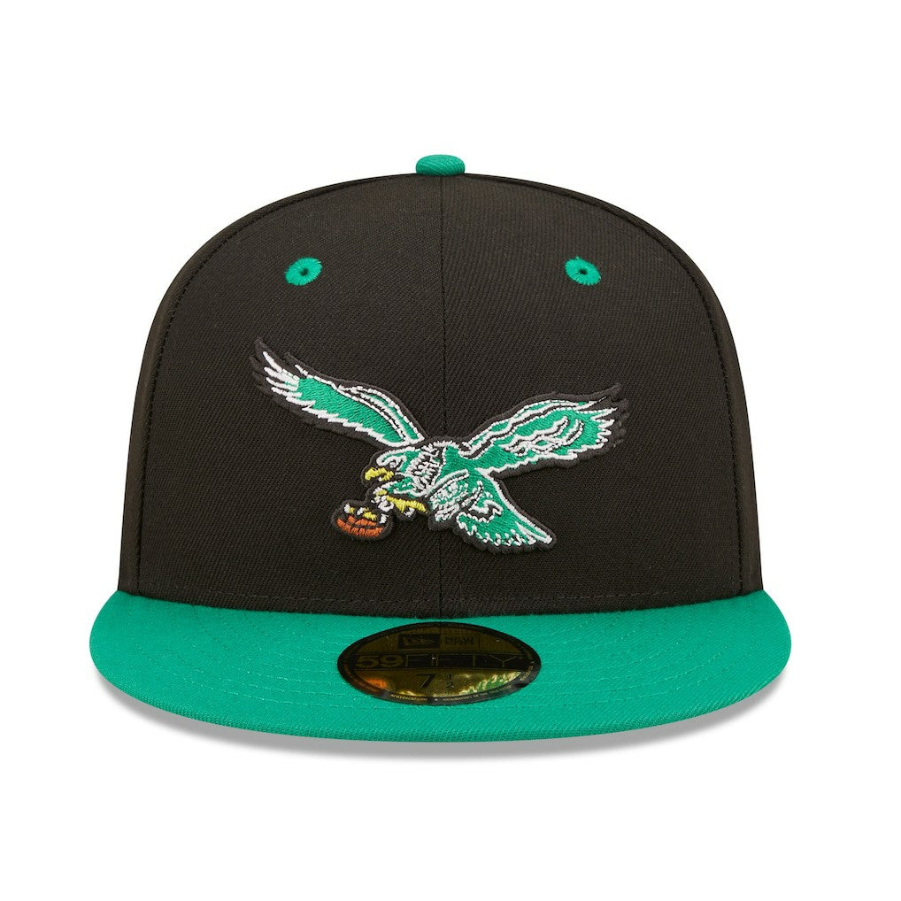 Philadelphia Eagles New Era Flipside 2Tone 59FIFTY Fitted Hat - Black/ - NFL