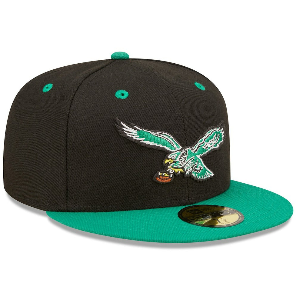 Philadelphia Eagles New Era Flipside 2Tone 59FIFTY Fitted Hat - Black/ - NFL