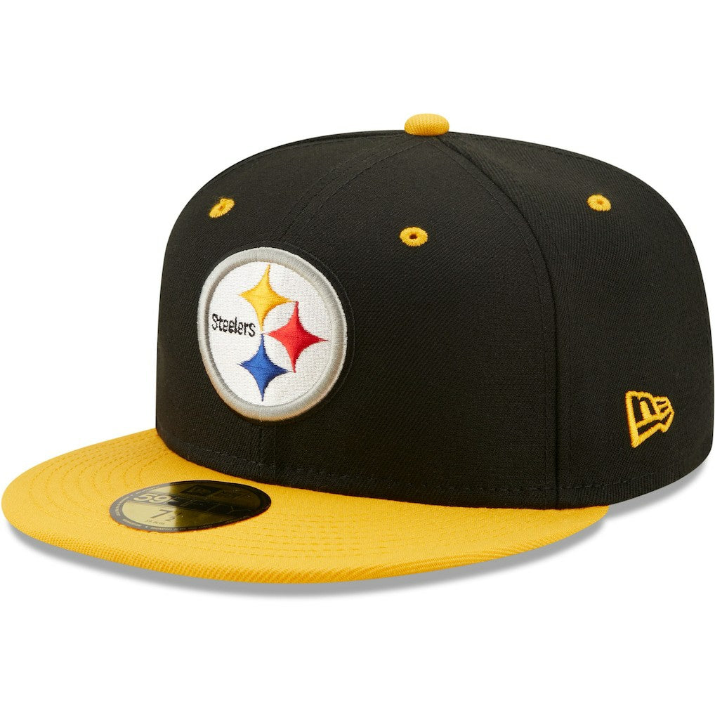 Pittsburgh Steelers New Era Flipside 2Tone 59FIFTY Fitted Hat - Black/Gold - NFL