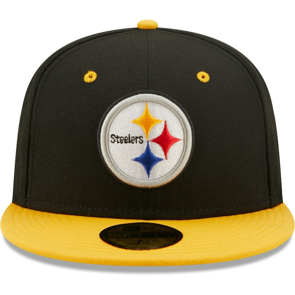 Pittsburgh Steelers New Era Flipside 2Tone 59FIFTY Fitted Hat - Black/Gold - NFL