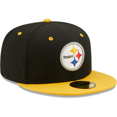 Pittsburgh Steelers New Era Flipside 2Tone 59FIFTY Fitted Hat - Black/Gold - NFL