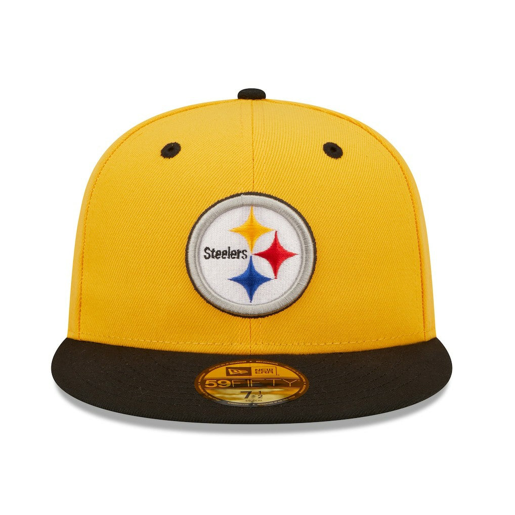 Pittsburgh Steelers New Era Flipside 2Tone 59FIFTY Fitted Hat - Gold/Black - NFL