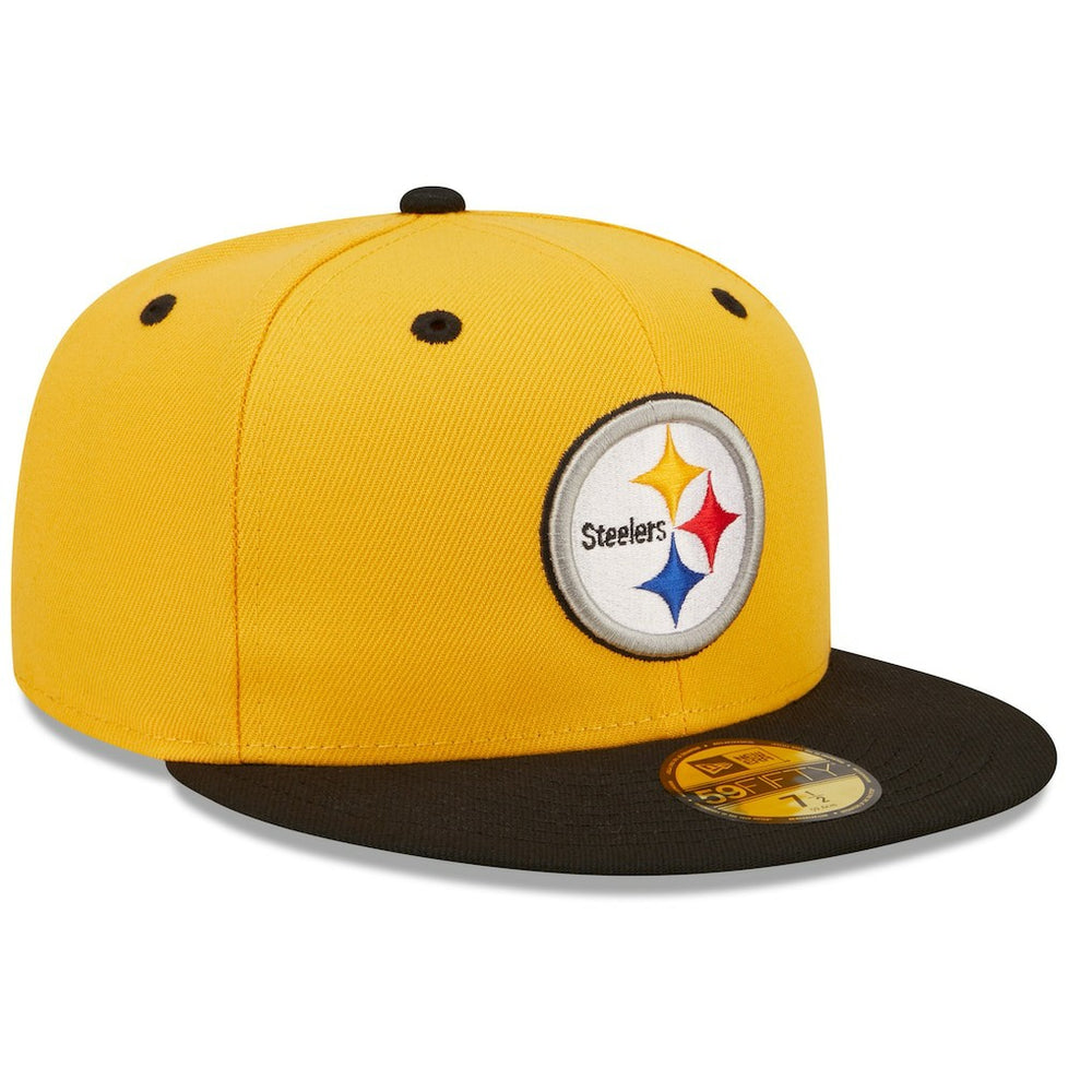 Pittsburgh Steelers New Era Flipside 2Tone 59FIFTY Fitted Hat - Gold/Black - NFL
