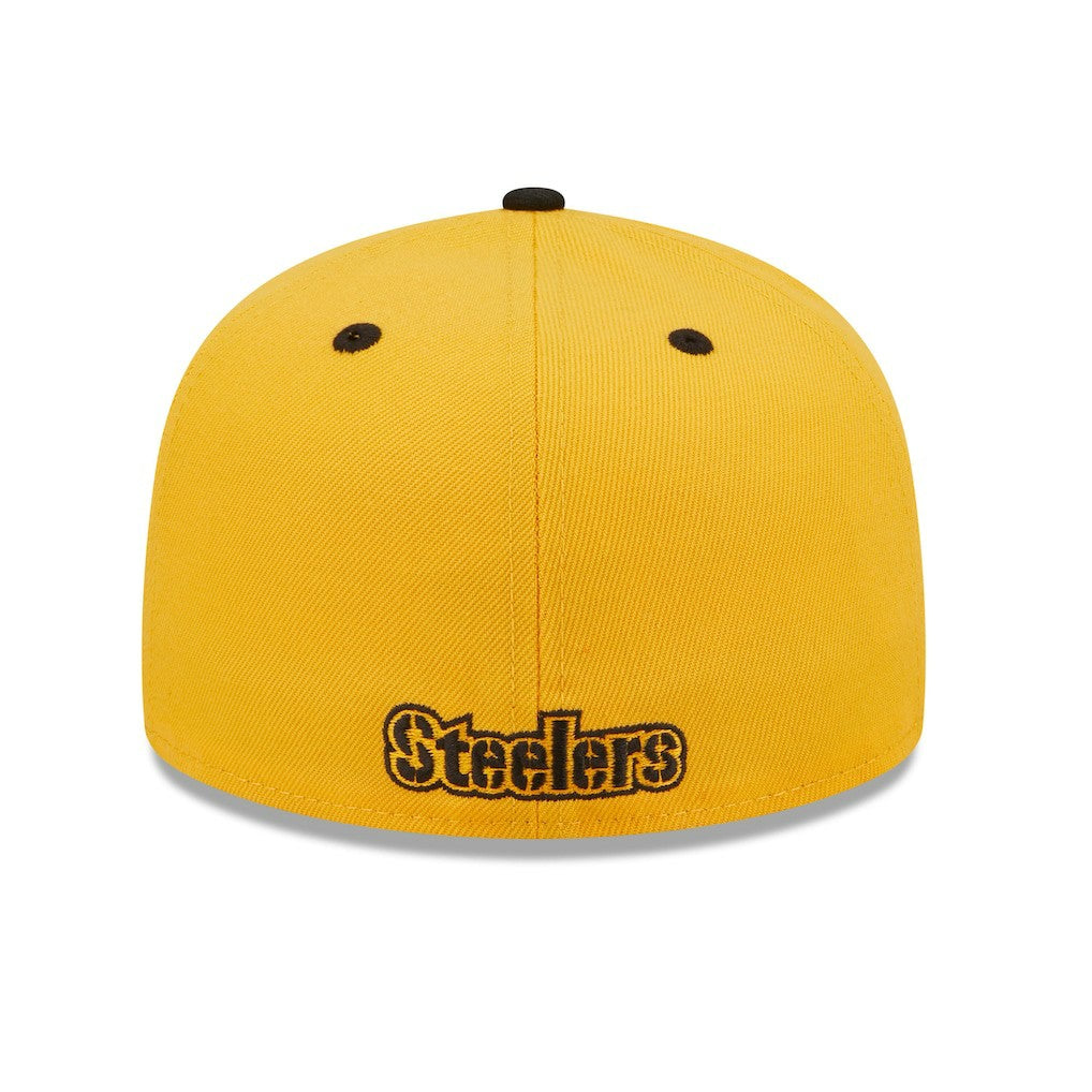 Pittsburgh Steelers New Era Flipside 2Tone 59FIFTY Fitted Hat - Gold/Black - NFL