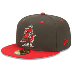 Tampa Bay Buccaneers New Era Flipside 2Tone 59FIFTY Fitted Hat - Pewter/Red - NFL