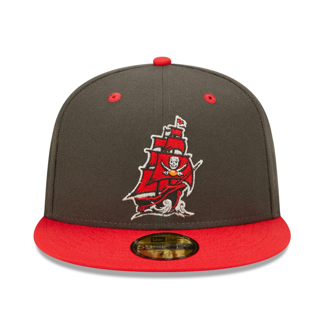 Tampa Bay Buccaneers New Era Flipside 2Tone 59FIFTY Fitted Hat - Pewter/Red - NFL