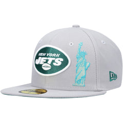 New York Jets New Era City Describe 59FIFTY Fitted Hat - Gray - NFL