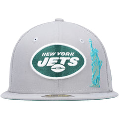 New York Jets New Era City Describe 59FIFTY Fitted Hat - Gray - NFL