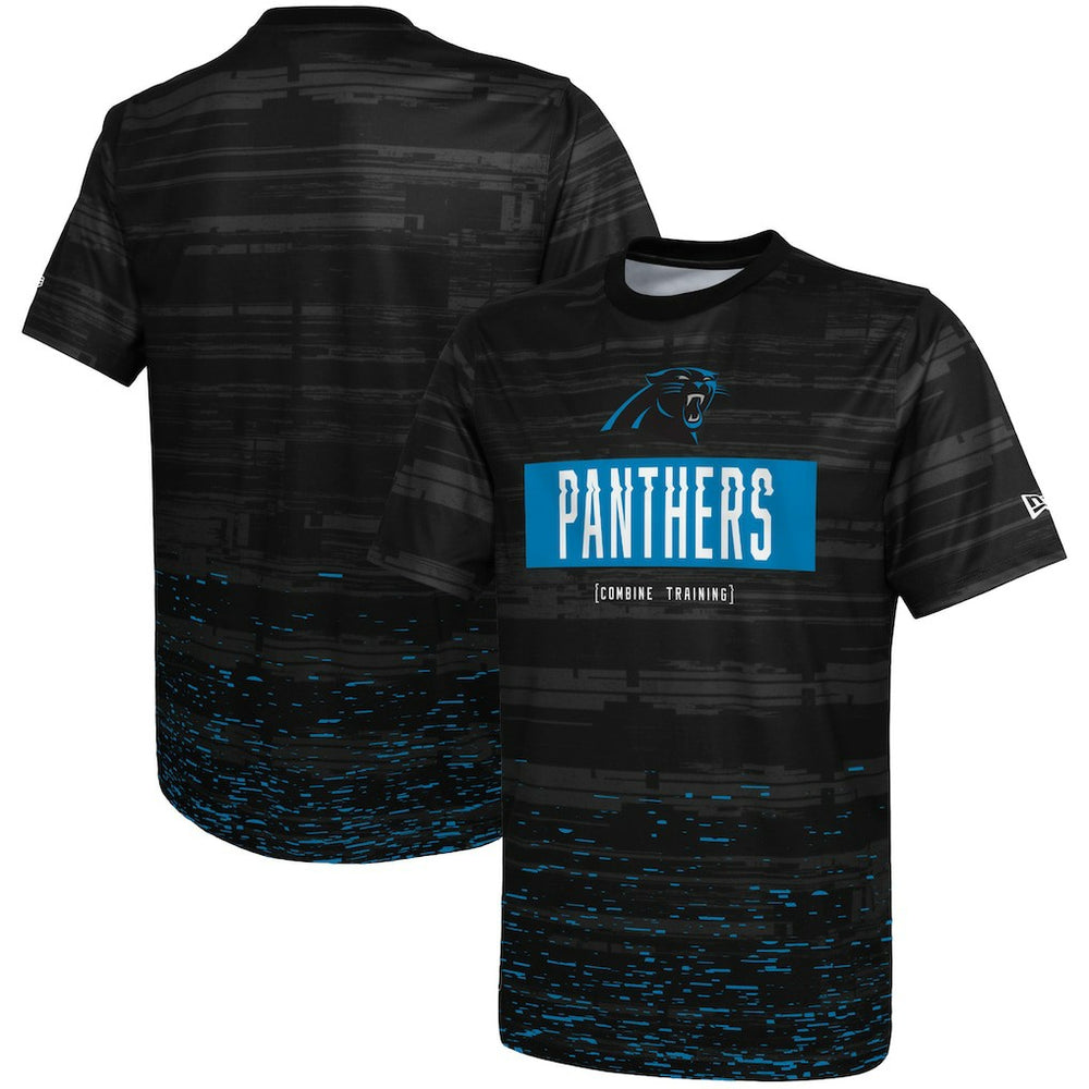 Carolina Panthers New Era Combine Authentic Sweep T-Shirt - Black - NFL