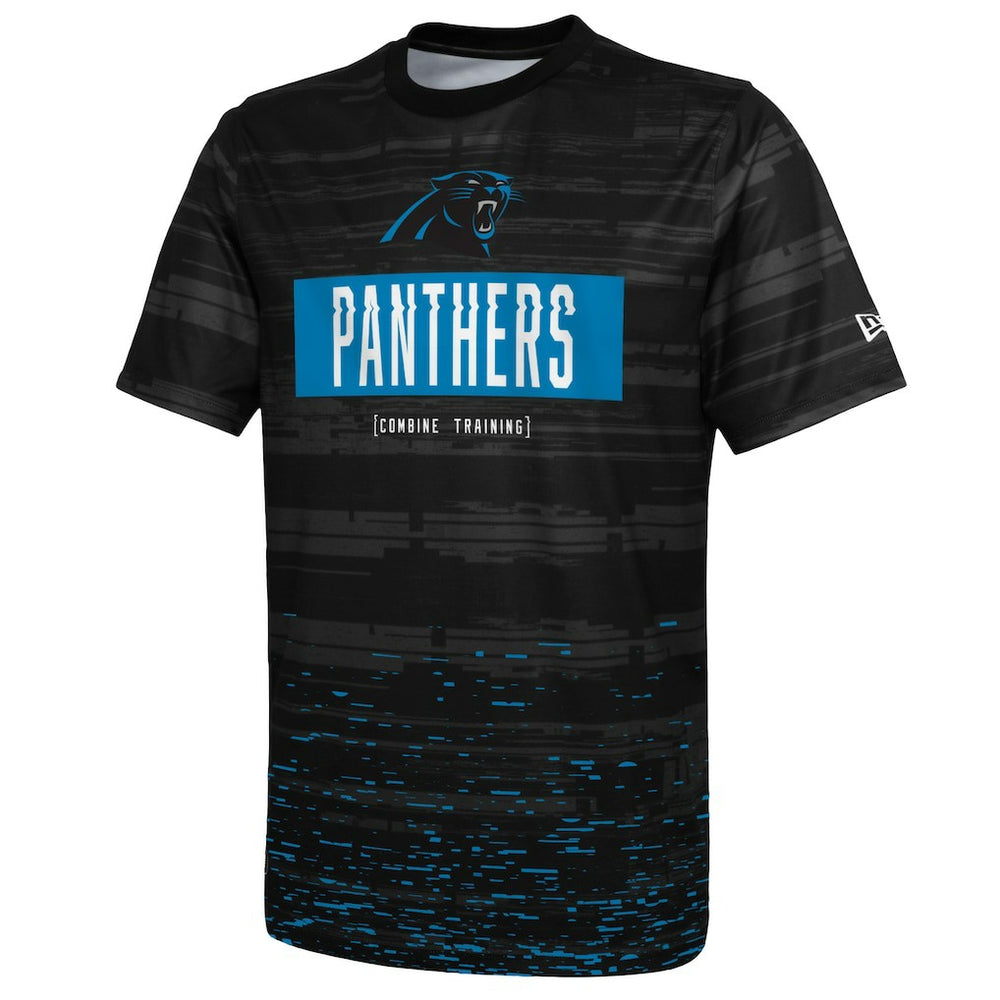 Carolina Panthers New Era Combine Authentic Sweep T-Shirt - Black - NFL