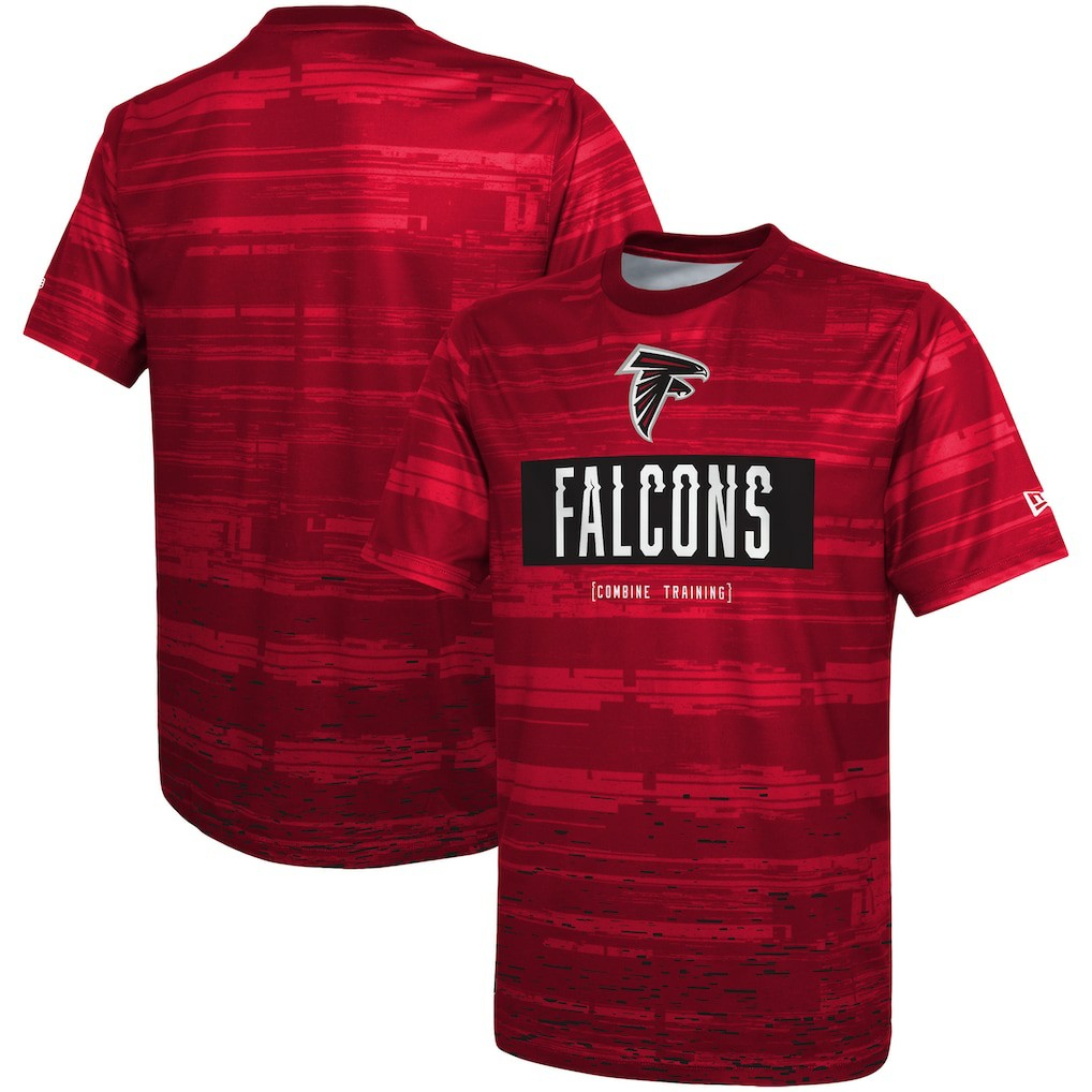 Atlanta Falcons New Era Combine Authentic Sweep T-Shirt - Red - NFL