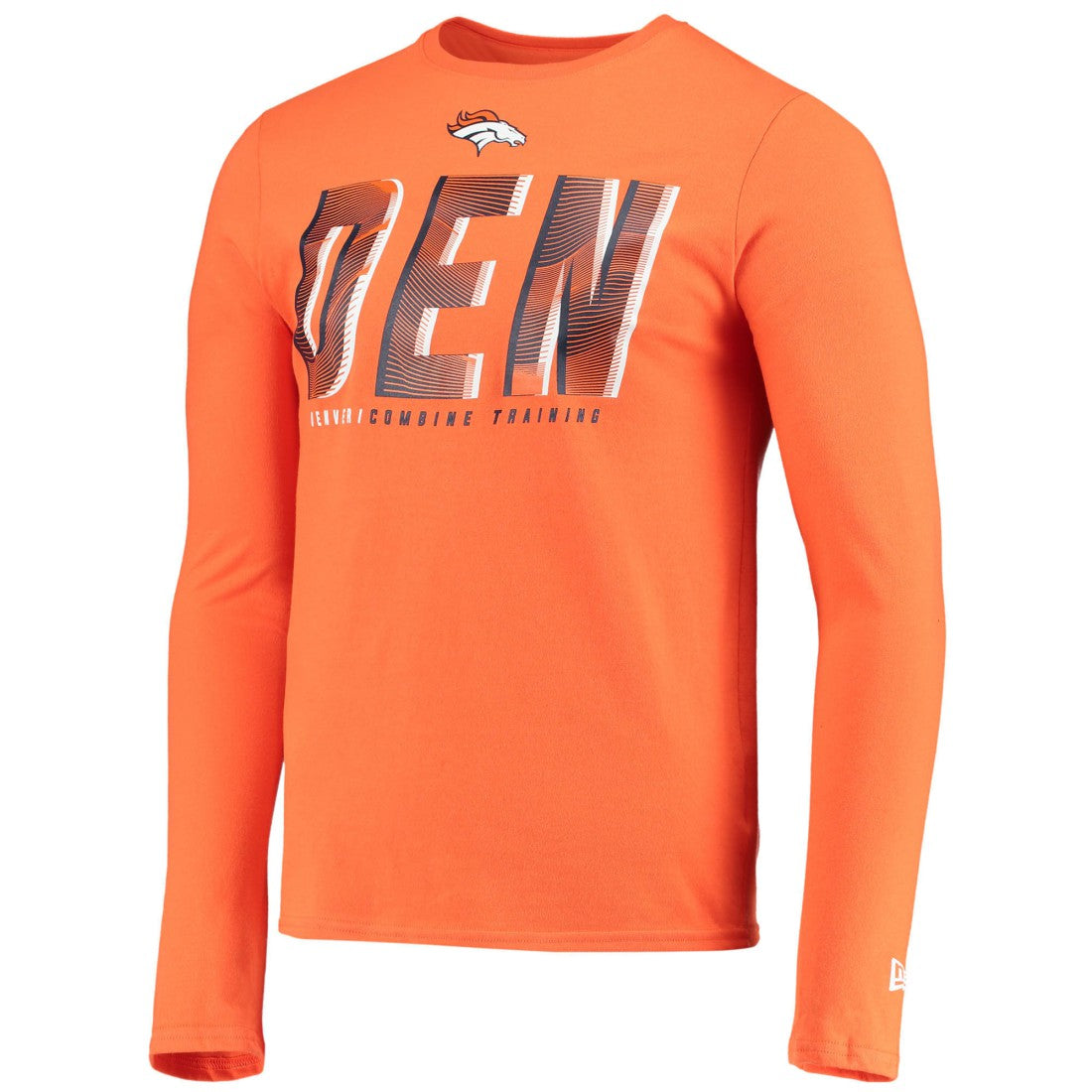 Denver Broncos New Era Combine Authentic Static Abbreviation Long Sleeve T-Shirt - Orange - NFL