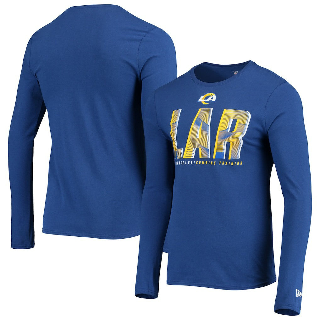 Los Angeles Rams New Era Combine Authentic Static Abbreviation Long Sleeve T-Shirt - Royal - NFL