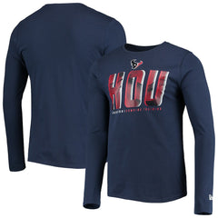 Houston Texans New Era Combine Authentic Static Abbreviation Long Sleeve T-Shirt - Navy - NFL