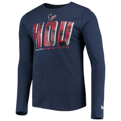 Houston Texans New Era Combine Authentic Static Abbreviation Long Sleeve T-Shirt - Navy - NFL