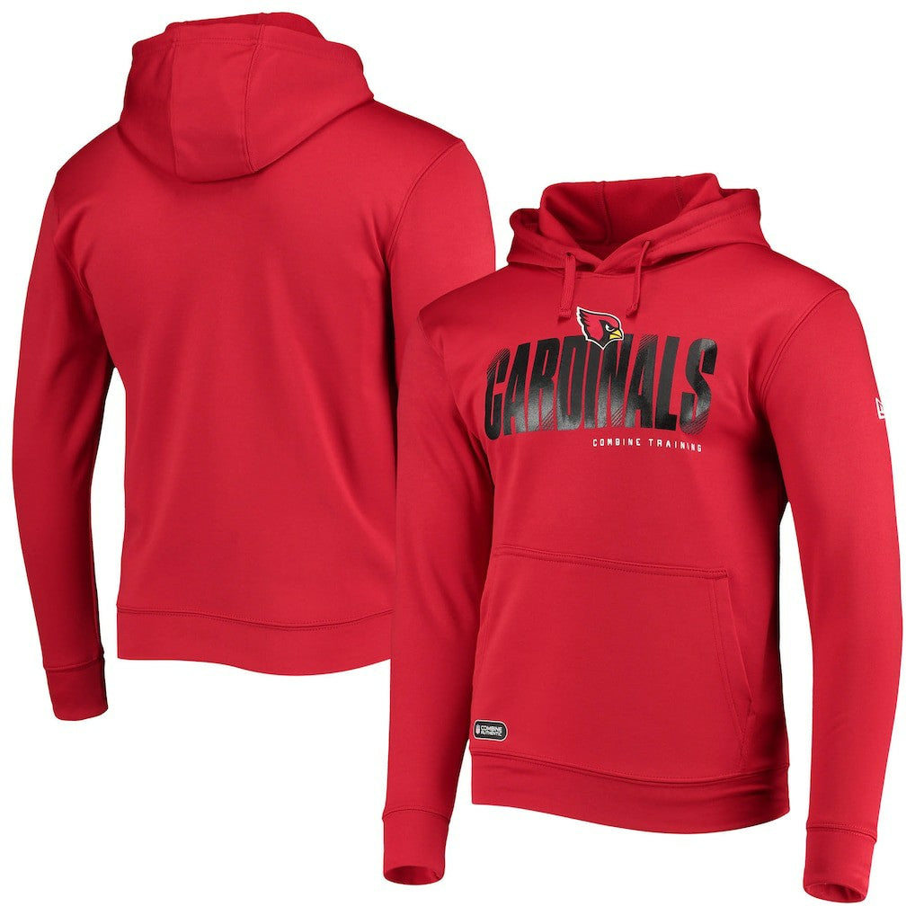 Arizona Cardinals New Era Combine Authentic Hard Hash Pullover Hoodie - Cardinal - NFL