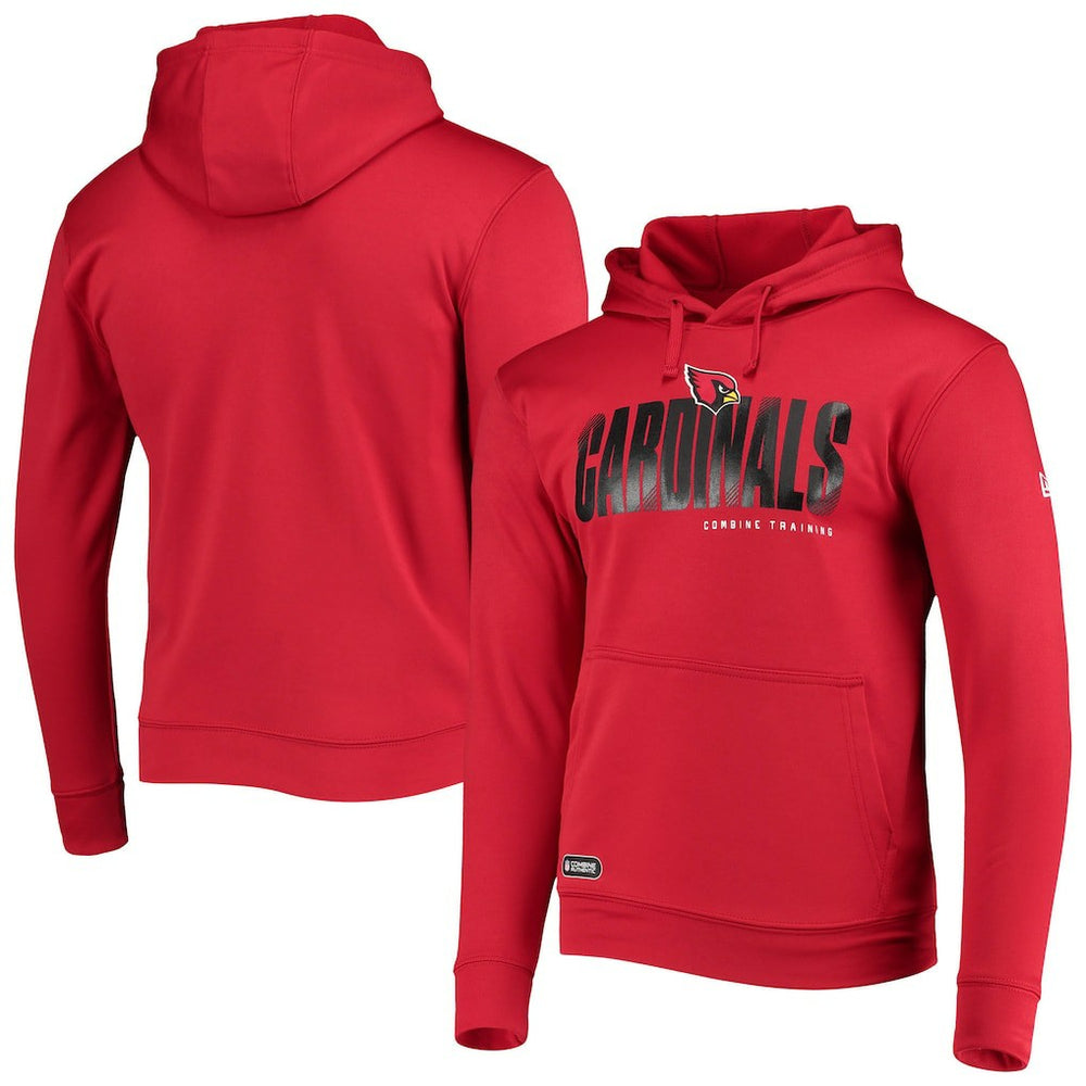 Arizona Cardinals New Era Combine Authentic Hard Hash Pullover Hoodie - Cardinal - NFL