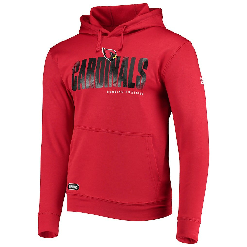 Arizona Cardinals New Era Combine Authentic Hard Hash Pullover Hoodie - Cardinal - NFL