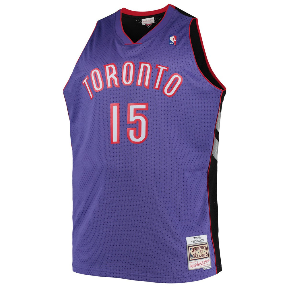 Mitchell & Ness Vince Carter Toronto Raptors Big & Tall 1999/00 Hardwood Classics Swingman Jersey Purple