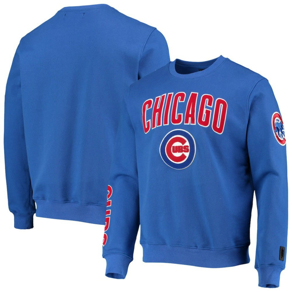 Chicago Cubs Pro Standard Stacked Logo Pullover Sweatshirt Discount