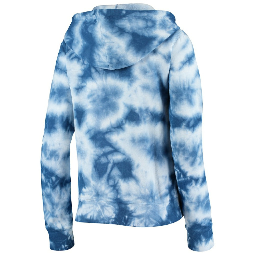 Chicago Cubs New Era Women's Tie-Dye Fleece Full-Zip Hoodie Outlet