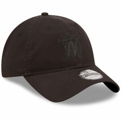 Miami Marlins New Era Black On Black Core Classic 2.0 9TWENTY Adjustable Hat for sale