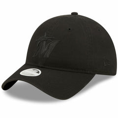 Miami Marlins New Era Women's Black on Black Core Classic II 9TWENTY Adjustable Hat Discount