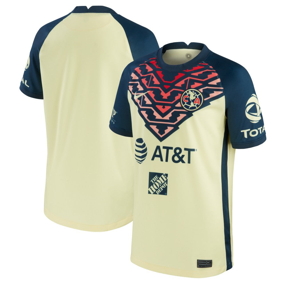 Nike - Club America Youth 2021/22 Home Breathe Stadium Replica Jersey - Yellow