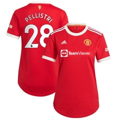 Adidas - Facundo Pellistri Manchester United Women's 2021/22 Home Replica Player Jersey - Red