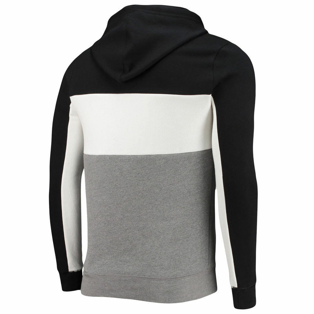 Miami Heat Junk Food Wordmark Colorblock Fleece Pullover Hoodie Black/White