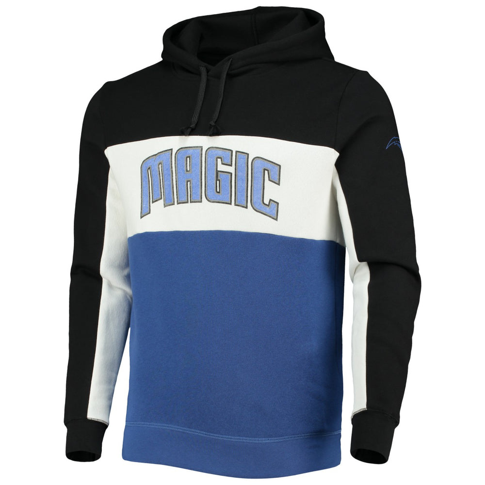 Orlando Magic Junk Food Wordmark Colorblock Fleece Pullover Hoodie Black/White