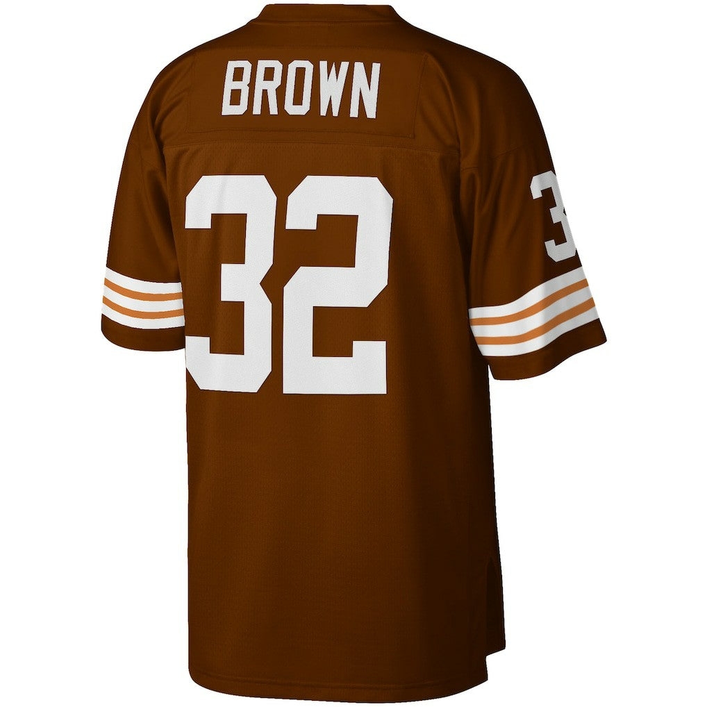 Jim Brown Cleveland Browns Big & Tall 1963 Retired Player Replica Jersey - Brown - Mitchell & Ness