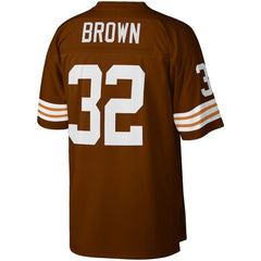 Jim Brown Cleveland Browns Big & Tall 1963 Retired Player Replica Jersey - Brown - Mitchell & Ness