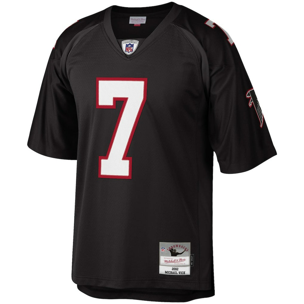 Michael Vick Atlanta Falcons Big & Tall 2002 Retired Player Replica Jersey - Black - Mitchell & Ness