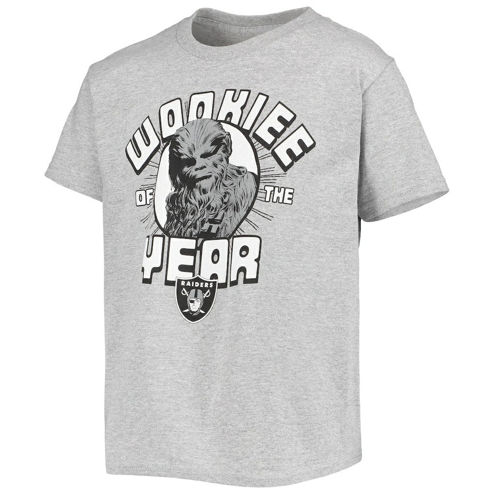 Las Vegas Raiders Junk Food Youth Star Wars Wookie Of The Year T-Shirt - Heathered Gray - NFL